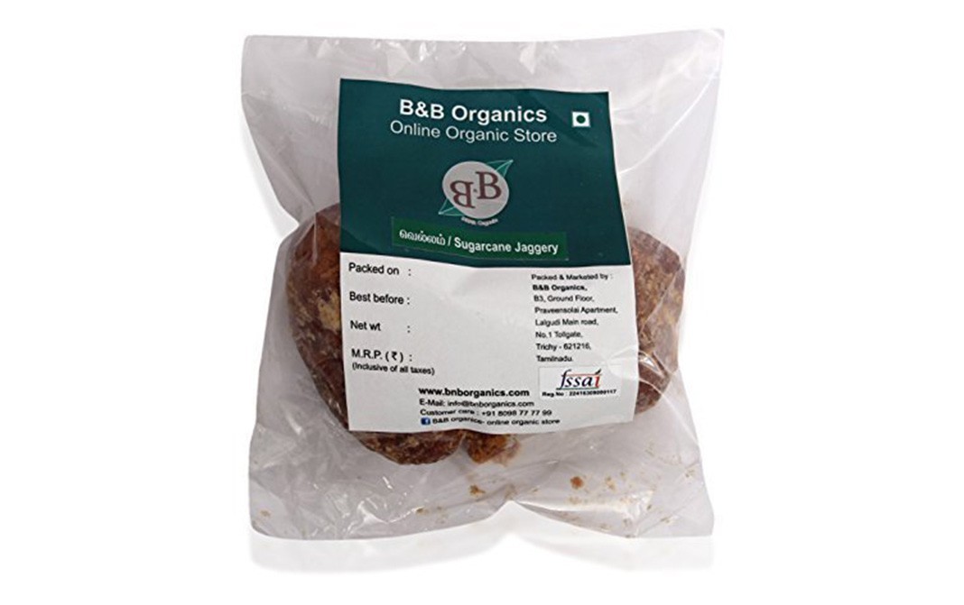 B&B Organics Sugarcane jaggery    Pack  10 kilogram